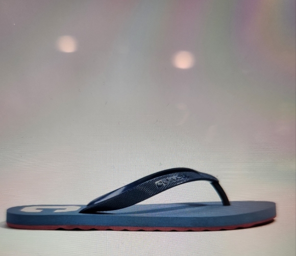 COACH Zak Varsity Flip Flop in Denim Blue/ Red - Picture 6 of 8